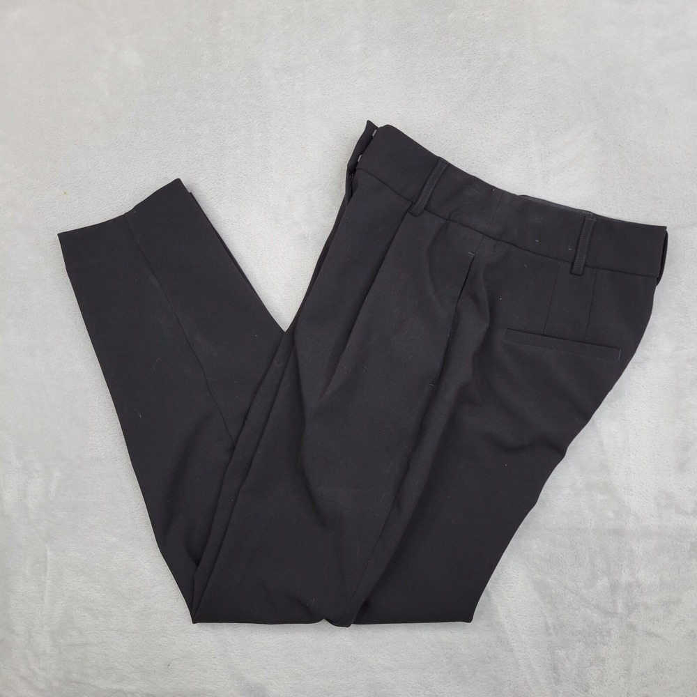 Express Womens Pants Size 6R Stylist Dress‎ Stretch Flex Pleated Career Black